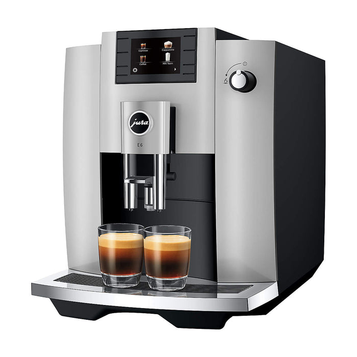 Jura E6 Super Automatic Espresso Machine - Platinum
