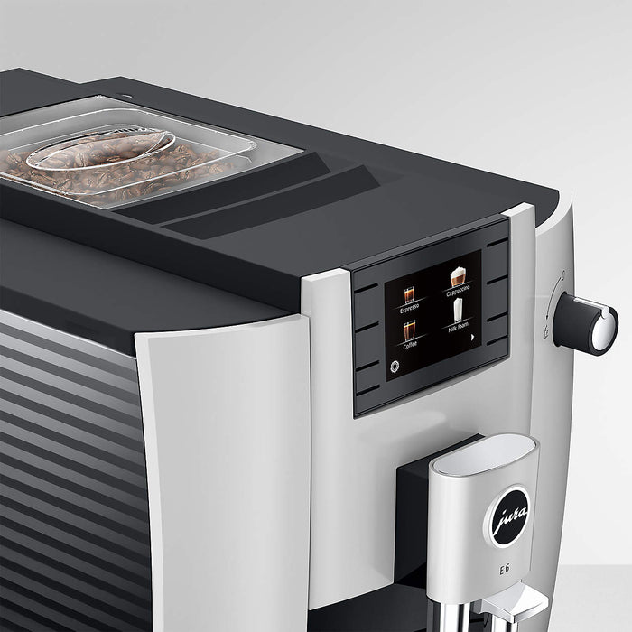 Jura E6 Super Automatic Espresso Machine - Platinum