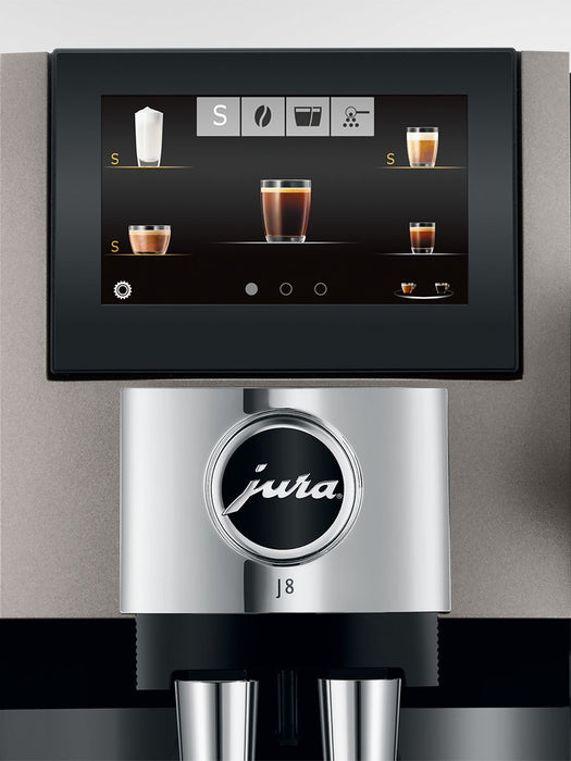 Jura J8 Super Automatic Espresso Machine - Midnight Silver