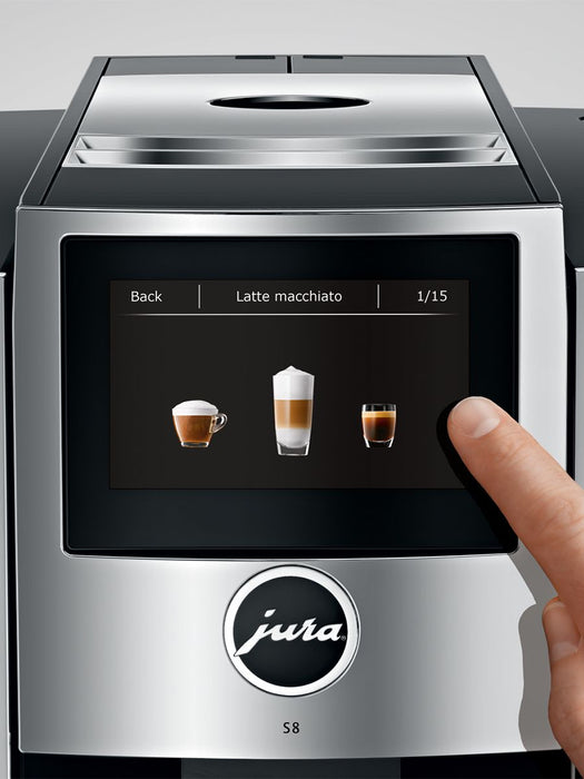 Jura S8 Super Automatic Espresso Machine - Chrome