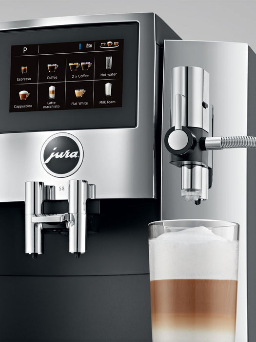 Jura S8 Super Automatic Espresso Machine - Chrome